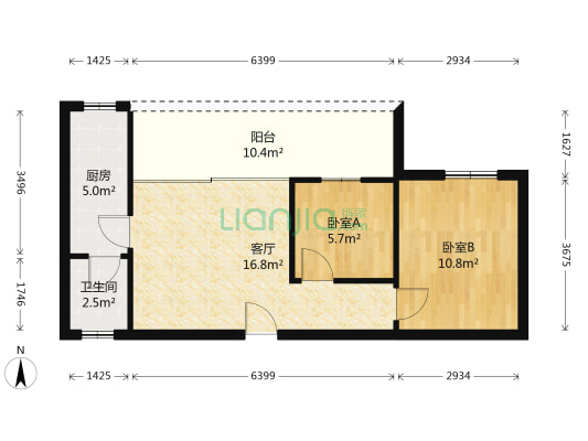 潮流港 2室1厅1卫 69平方