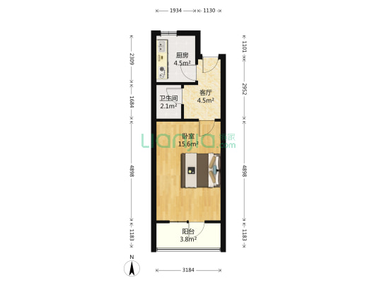 同安新里 1室1厅1卫 36平方