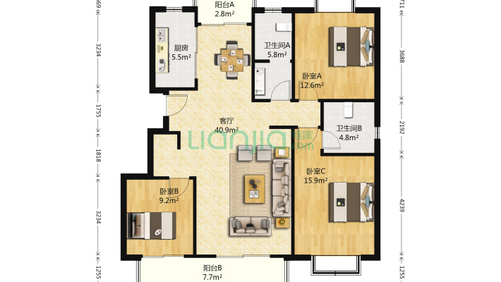 书香银苑二手房实景图
