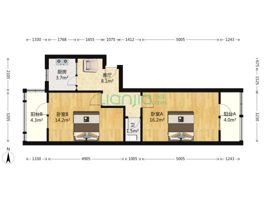 义兴里 2室1厅1卫 24平方