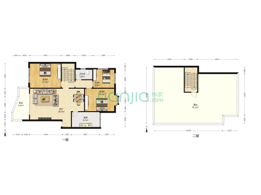 津华苑 3室1厅1卫 105平方