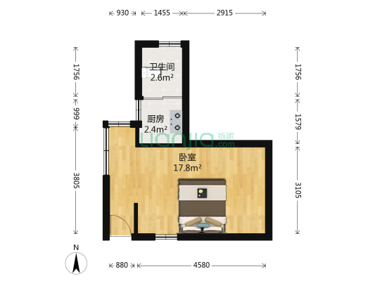 山仔顶巷 1室0厅1卫 26平方