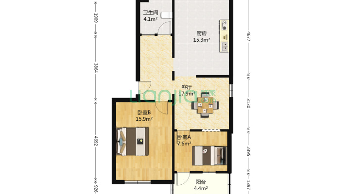 同德里散盘二手房实景图