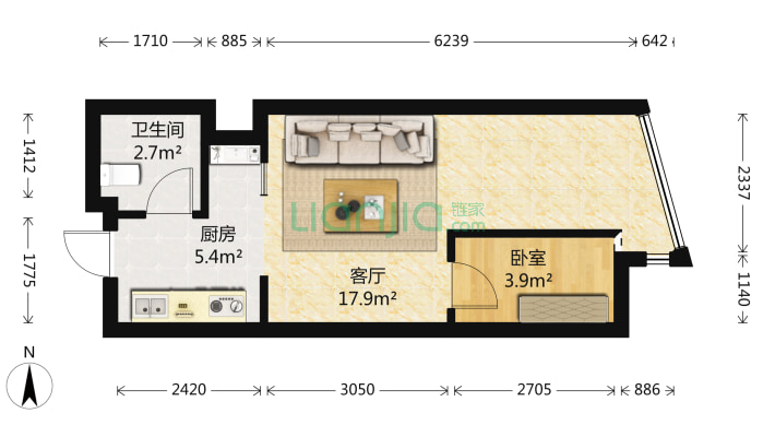 德雅金座二手房实景图