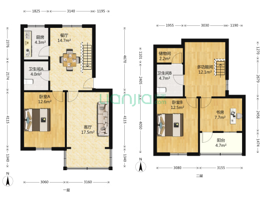 徐家浜二村 4室2厅2卫 97平方
