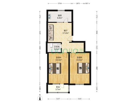 至善街4号 2室1厅1卫 78平方