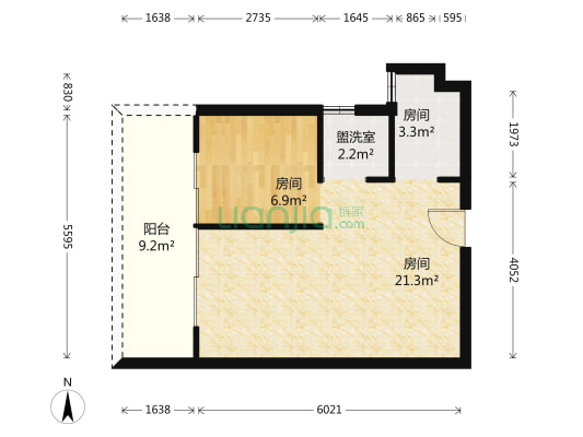 清水套二，环境优美，朝南，对中庭，安静