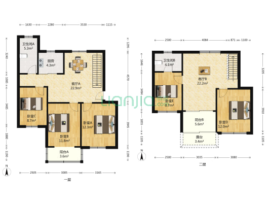 群谊二村 5室2厅2卫 154平方