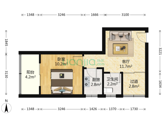 明伦小区 1室1厅1卫 40平方