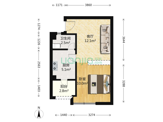 大儒世家公馆 1室1厅1卫 40平方
