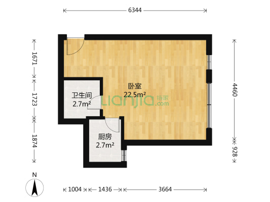 酷特区 1室0厅1卫 40平方