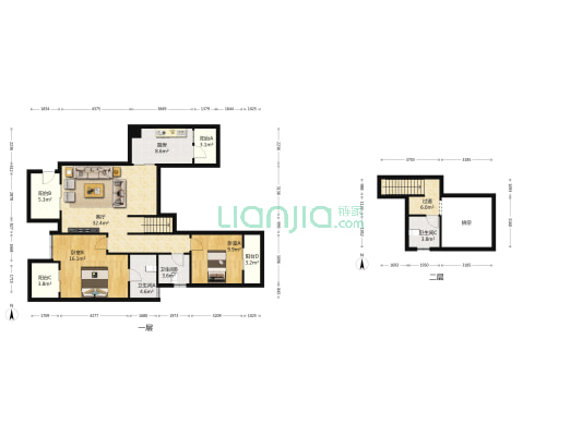 庆隆南山高尔夫国际社区叠滟岭二期 2室1厅3卫 120平方
