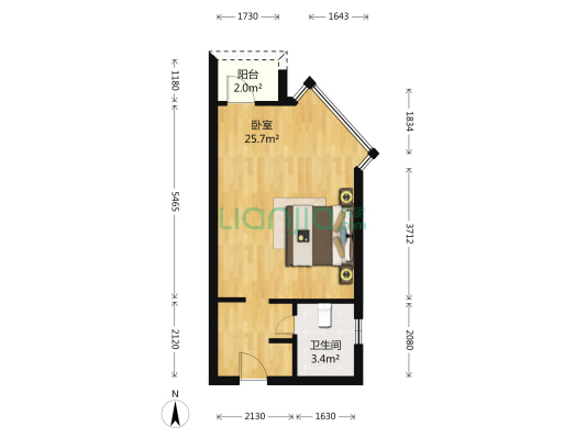 花样年华梦想家 1室0厅1卫 41平方