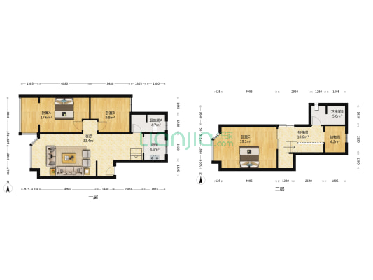 西祥公寓 3室1厅2卫 130平方