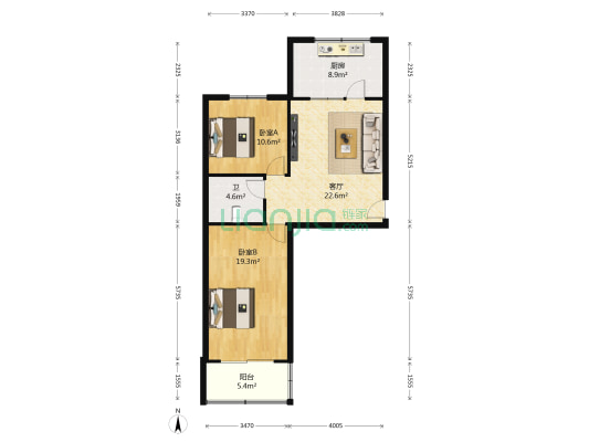 副食二厂宿舍 2室1厅1卫 78平方