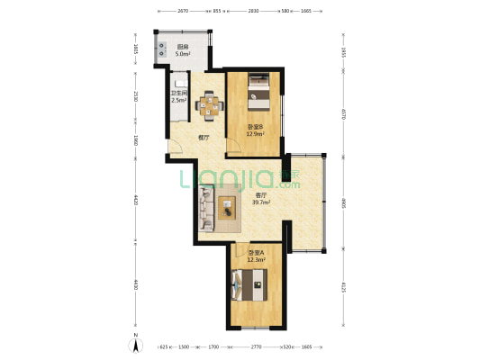 华侨小区 2室1厅1卫 79平方