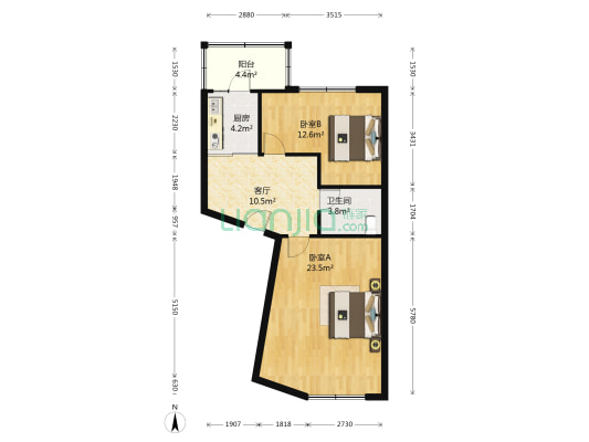 哈南小区（阿城区） 2室1厅1卫 78平方