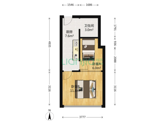 建国北路2号线5号线地铁口，房东诚心出售