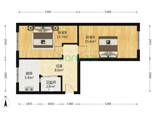 至诚小区 2室0厅1卫 65平方