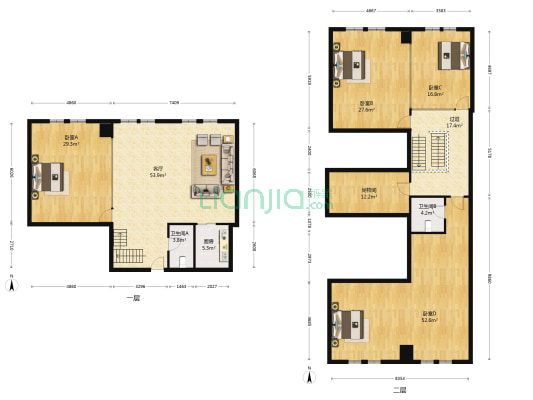 华普大厦 4室1厅2卫 310平方