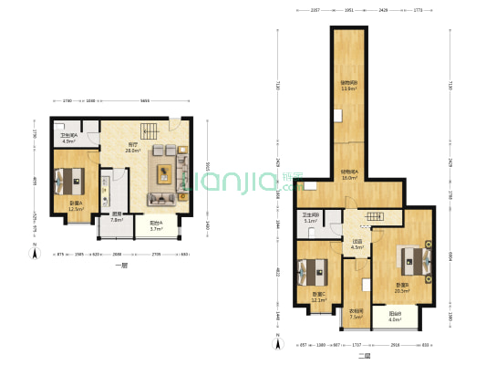 双城 3室1厅2卫 75平方