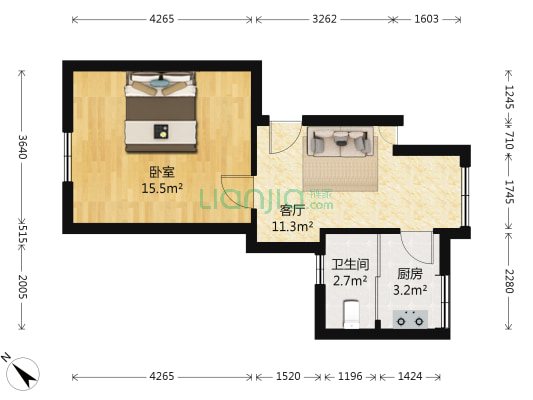 天津院小区 1室1厅1卫 121平方