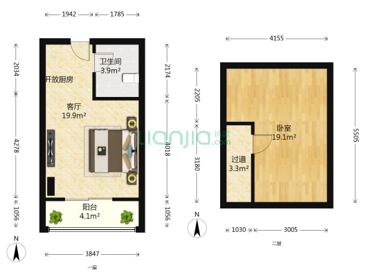 福星惠誉水岸国际 1室1厅1卫 41平方