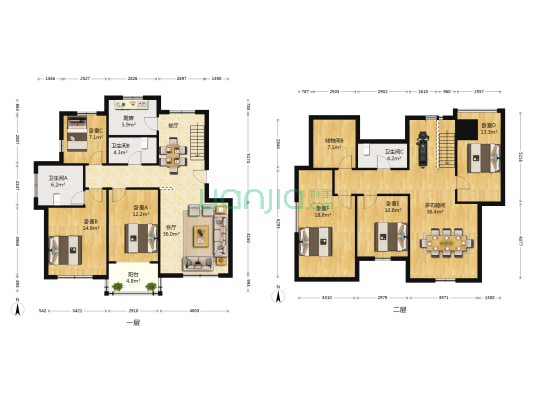 雍翠华苑 7室1厅3卫 113平方