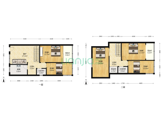 原野家园 5室1厅3卫 120平方