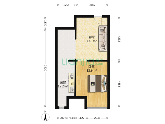 格林自由城 1室1厅0卫 57平方