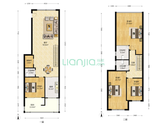 国际山庄 4室1厅3卫 174平方