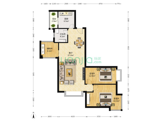 泰和佳园 2室1厅1卫 99平方