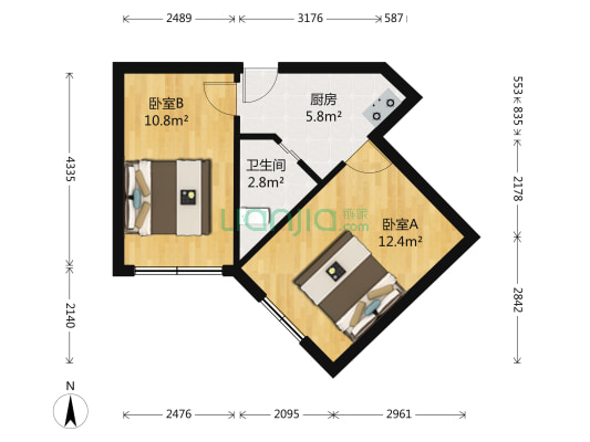 淞滨路150号 2室0厅1卫 48平方