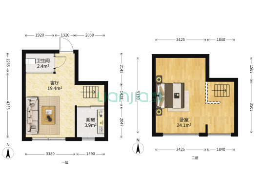 万龙第八城D区 1室1厅1卫 39平方