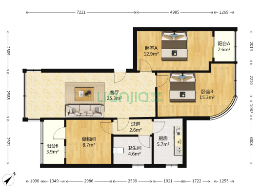 陶庄33号 2室1厅1卫 92平方