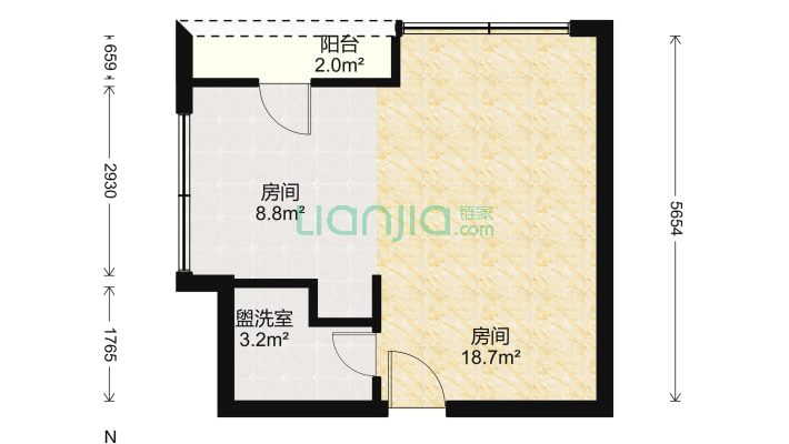 尚都国际酒店公寓二手房实景图