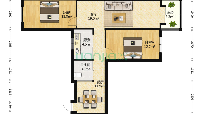 四分局吉大家属楼二手房实景图
