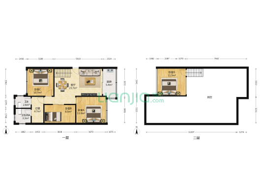 广东建材学校宿舍 4室1厅2卫 84平方