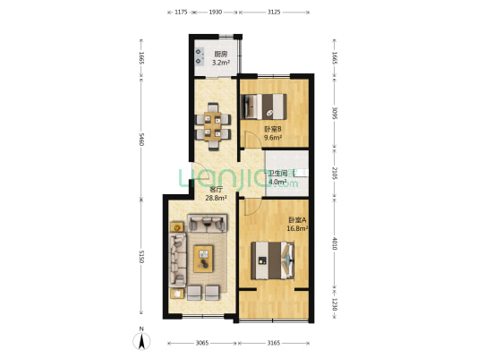 宏煜小区 2室1厅1卫 79平方