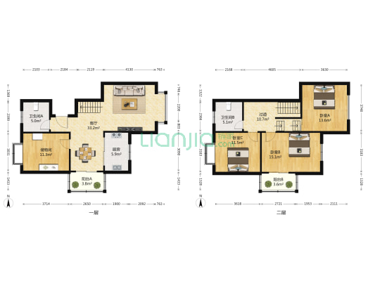 雅居一方 3室1厅2卫 161平方
