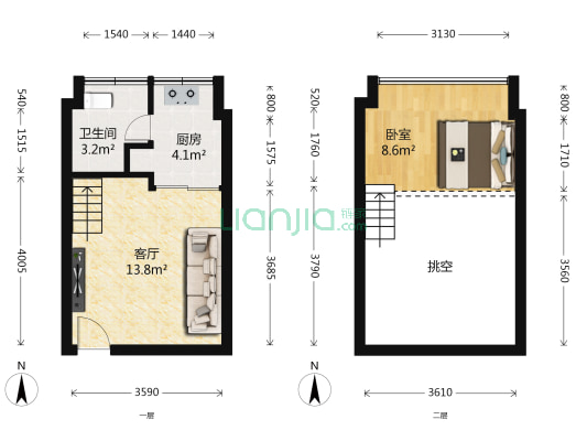 利都大厦 1室1厅1卫 30平方