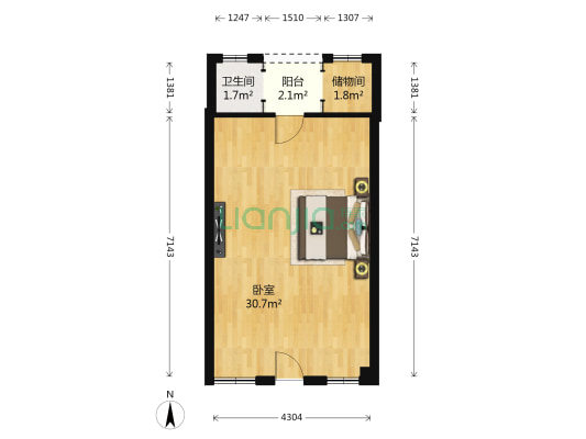 石楼东环路 1室0厅1卫 51平方