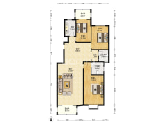 此房南北通透，明厨明卫，房本满五唯一，税费少。-涿州云景城户型图