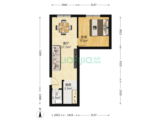 伟伦体校宿舍 1室1厅1卫 40平方