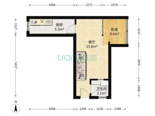 金兰苑小区 1室1厅1卫 36平方