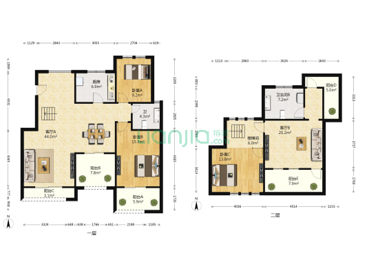 正商红河谷 3室2厅2卫 170平方