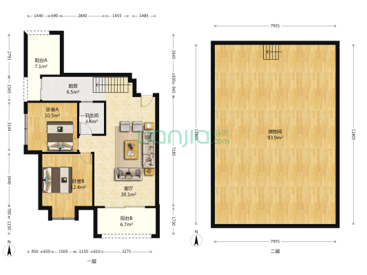 斌鑫西城绿锦榕尚居 2室1厅1卫 142平方