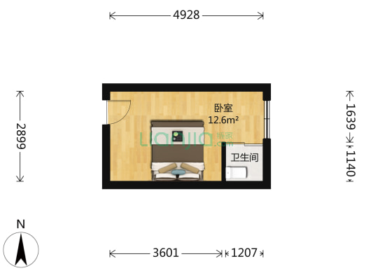 众科大厦 1室0厅1卫 24平方