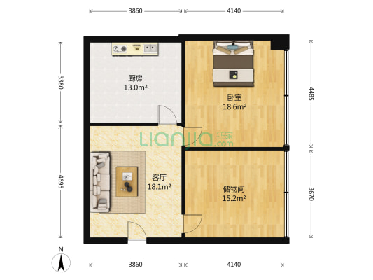 碧海金都 1室1厅0卫 89平方