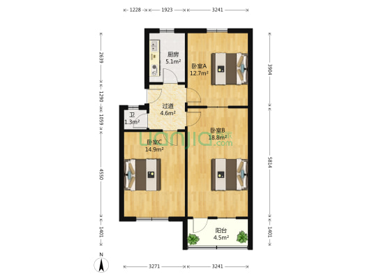 经二路176号 3室0厅1卫 69平方